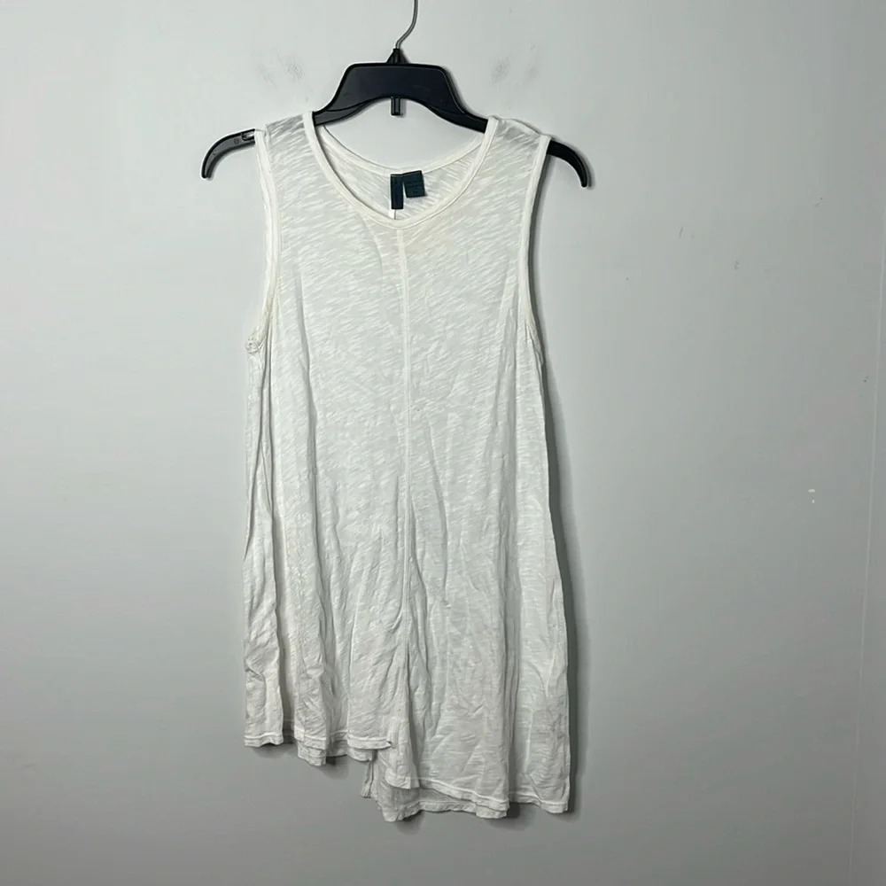 Anthropologie Left of Center Roxie White Sleeveless Tank